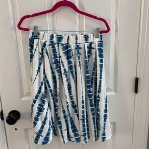 LuLaRoe A-Line Skirt in Blue and White Pattern